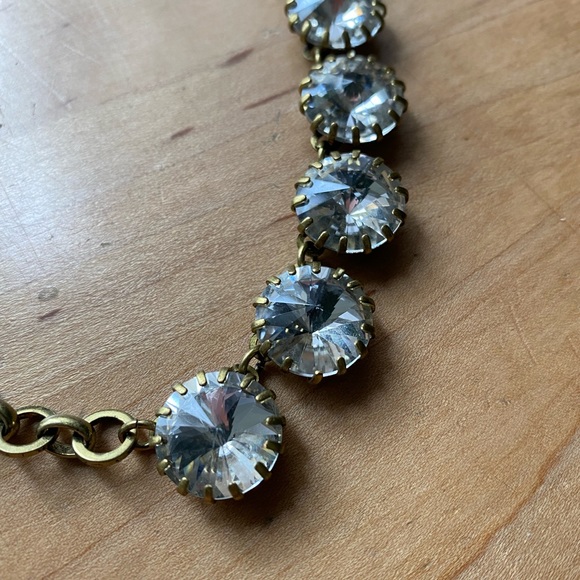 J. Crew gold-toned rhinestone statement necklace - Picture 3 of 3